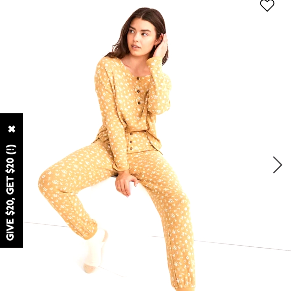 MADEWELL Waffle Knit Jogger Pajama Pants small